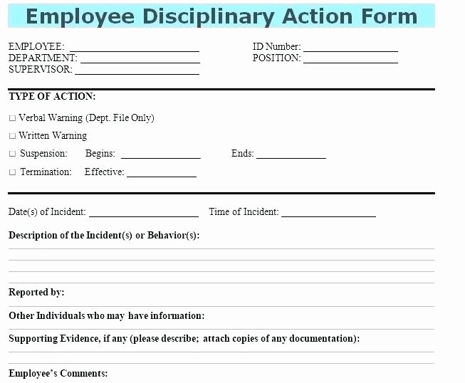 Employee Discipline form Template Elegant Disciplinary Policy Template Disciplinary Action form
