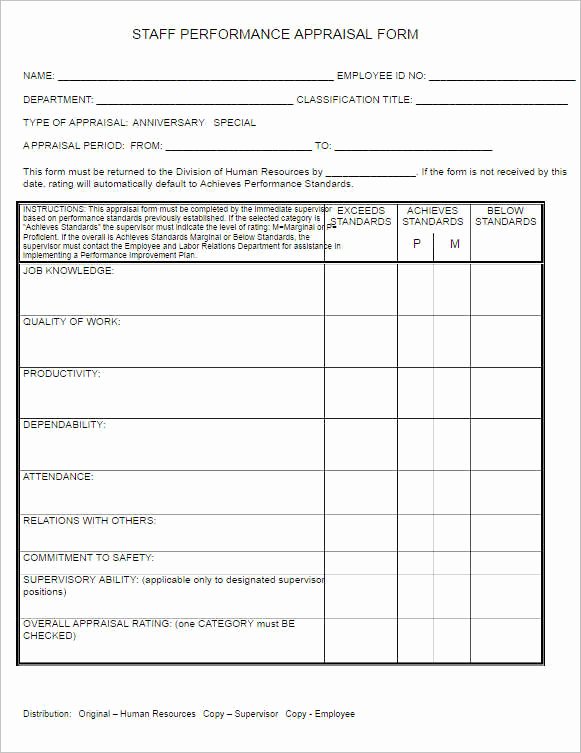 Employee Evaluation Template Excel Beautiful 31 Employee Evaluation form Templates Free Word Excel