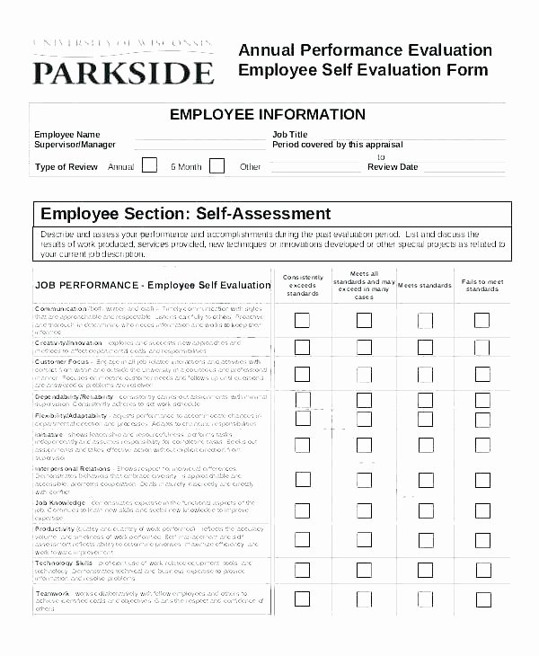 Employee Evaluation Template Excel Lovely Employee Performance Review Template Excel Unique Annual