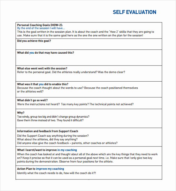 Employee Self assessment Template Awesome 7 Self assessment Samples