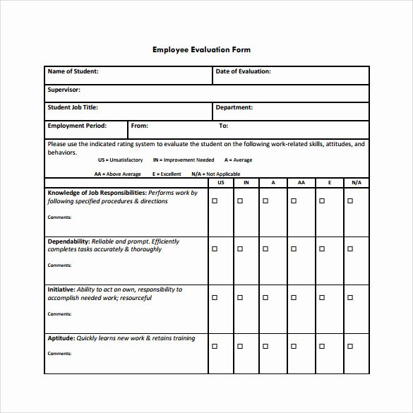 Employee Self assessment Template Best Of Employee Evaluation form Template Doc Templates Resume