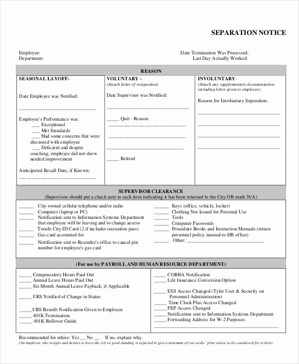 Employee Separation Agreement Template Inspirational Template Gallery Page 7