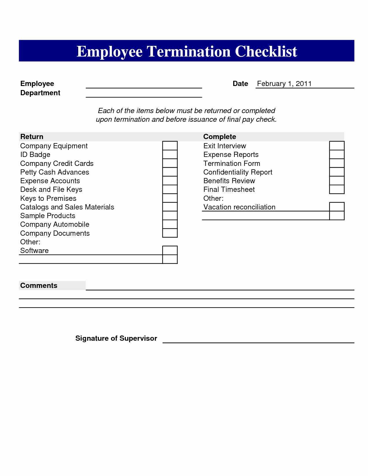 Employee Termination form Template Luxury Best S Of Exit Interview Template Samples Exit
