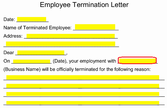 Employee Termination form Template Unique Free Employee Termination Letter Template Pdf