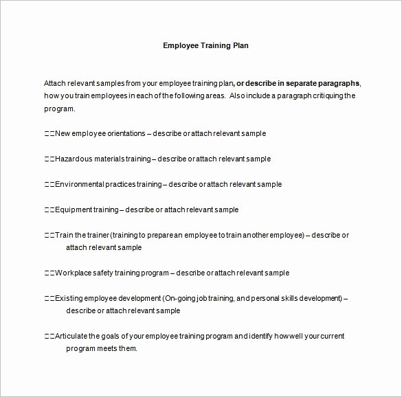 Employee Training Schedule Template Unique 11 Training Plan Templates Word Pdf