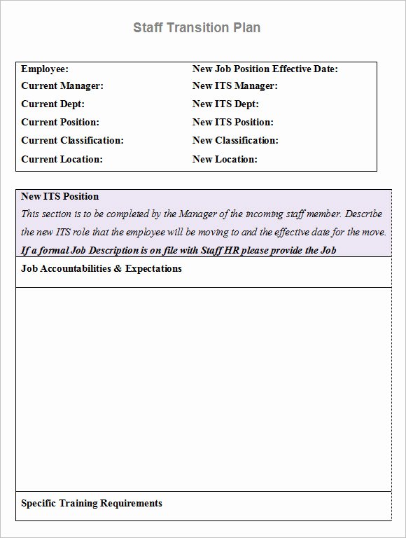 Employee Transition Plan Template Best Of 9 Transition Plan Samples
