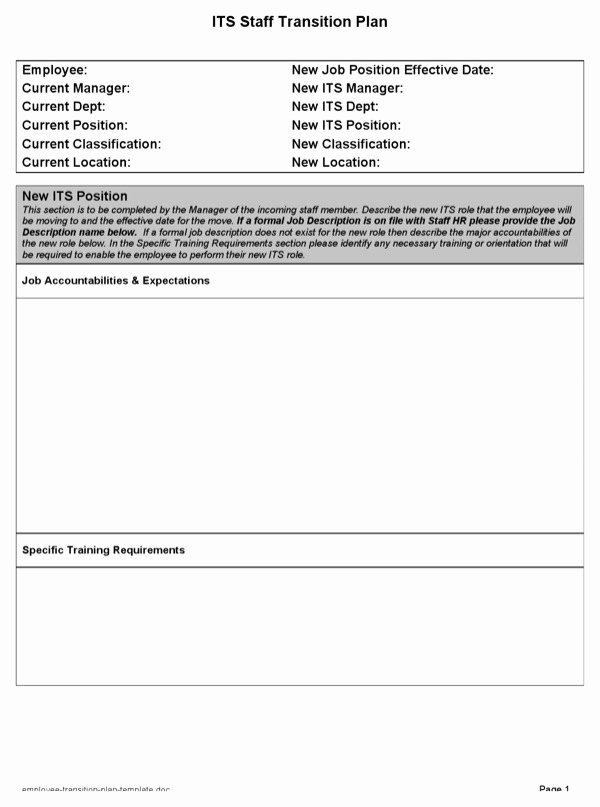 Employee Transition Plan Template Best Of Download Employee Transition Plan Template for Free