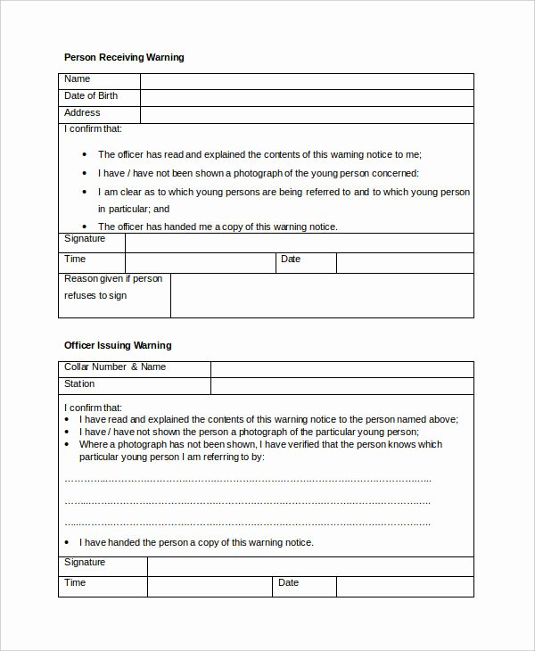 Employee Warning Notice Template Awesome 10 Warning Notice Examples &amp; Samples Pdf Google Docs
