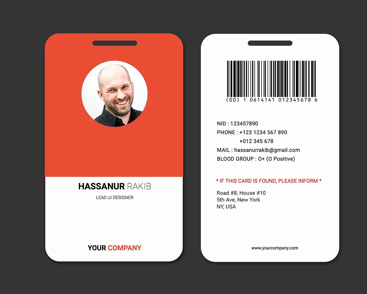 Employees Id Card Template Stcharleschill Template