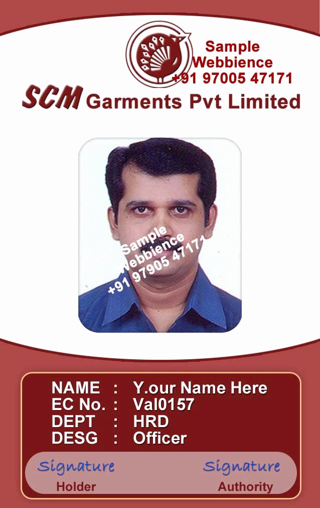 Employees Id Card Template New Webbience Idcard Templates Based On form 25c