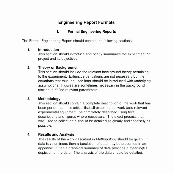 Engineering Technical Report Template Inspirational Technical Report Writing Engineering Template Word 3