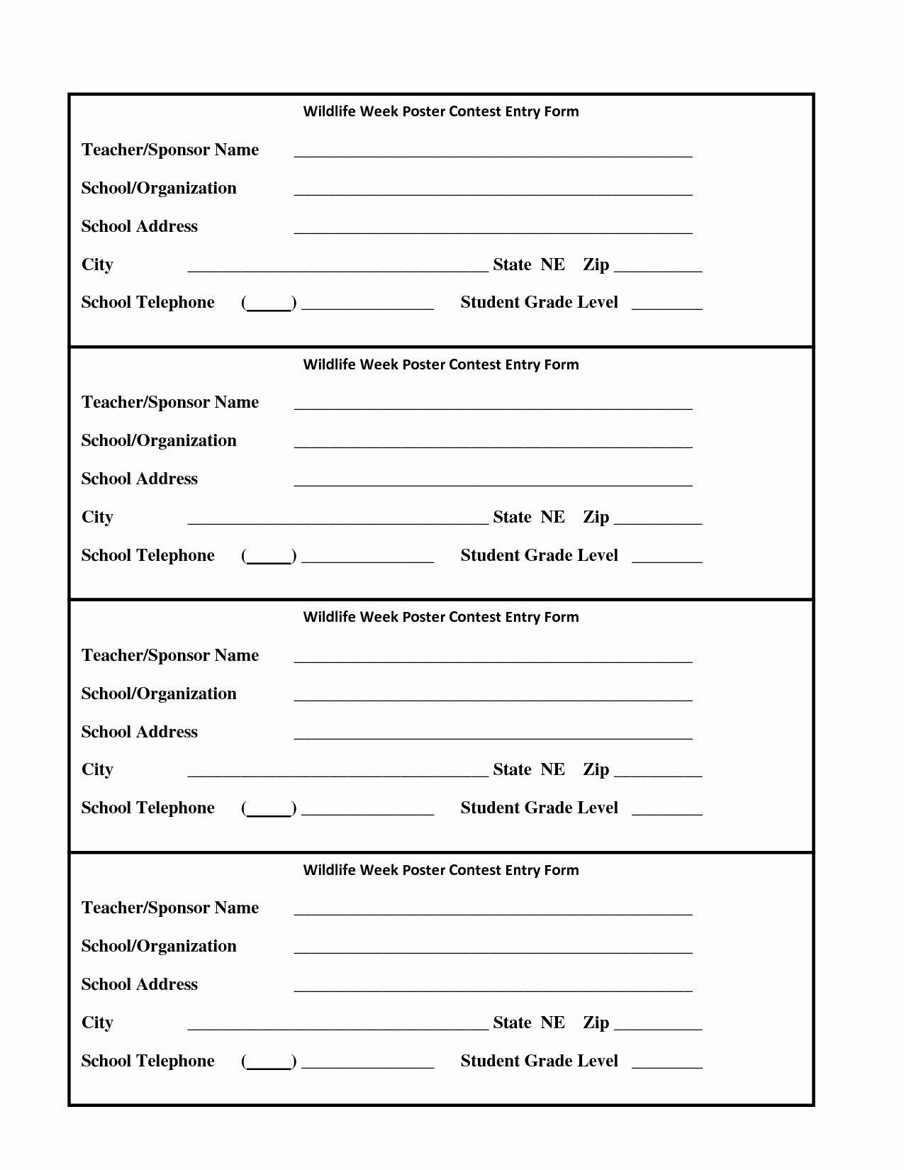 Entry form Template Word Fresh 6 Best Of Drawing Entry forms Printable Blank