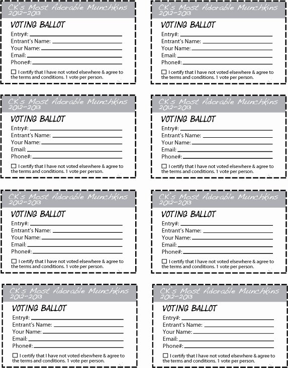 Entry form Template Word Luxury Ck S Most Adorable Munchkins Contest 2012 2013
