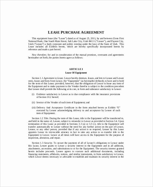 Equipment Lease Agreement Template New Equipment Lease Template 10 Free Word Pdf Google