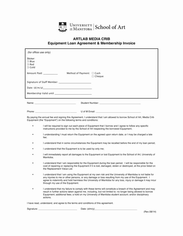 Equipment Loan Agreement Template Best Of 9 Equipment Invoice Samples &amp; Templates – Pdf Word
