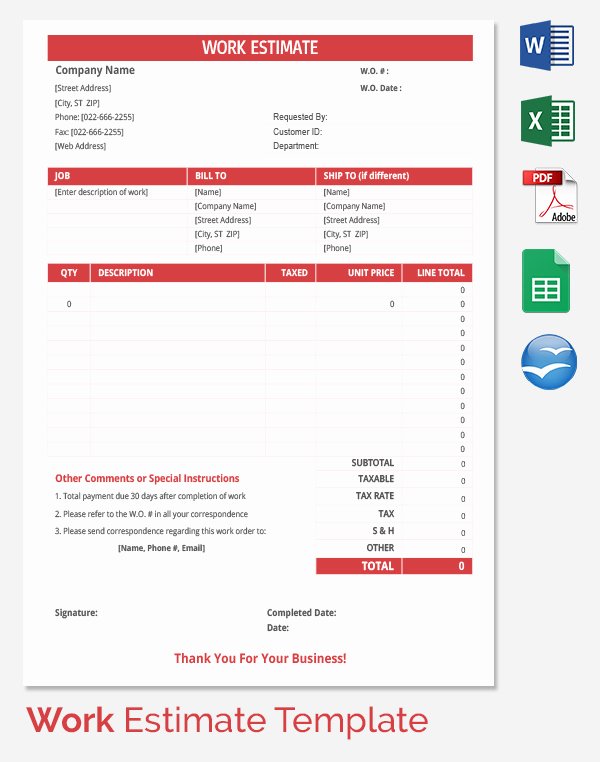 Estimate Template Google Docs Beautiful Google Sheets Quote Template Templates Station