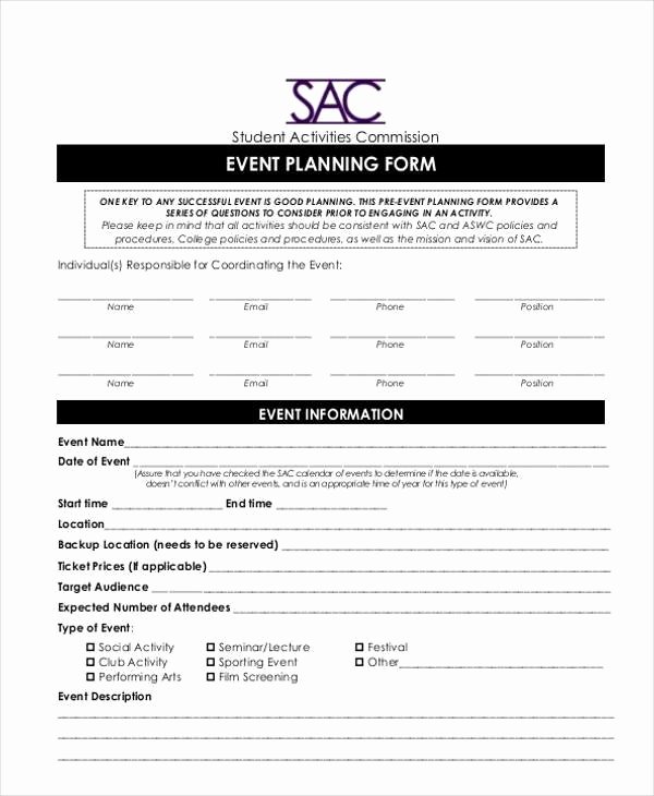 Event Planning Contract Template Luxury 7 event Contract form Samples Free Sample Example