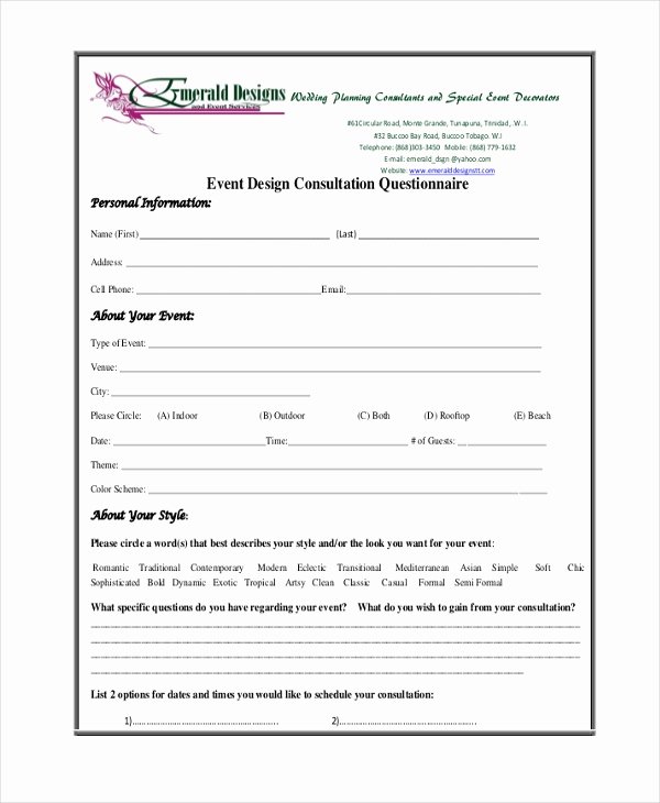 Event Planning form Template Lovely event Planner forms 8 Free Documents In Pdf