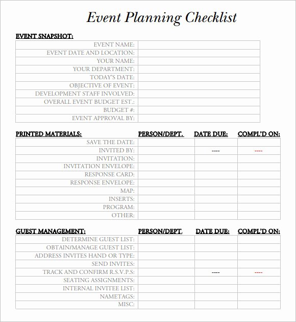 Event Planning Timeline Template Best Of 13 Sample event Planning Checklist Templates