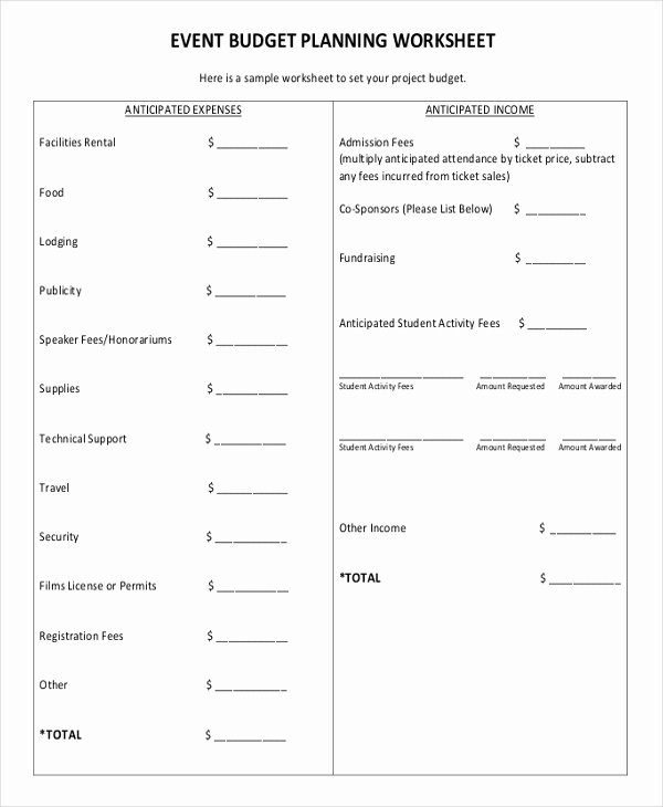 Event Planning Worksheet Template Beautiful 14 Work Sheet Templates Free Sample Example format