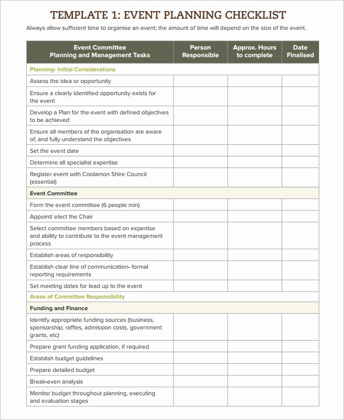Event Planning Worksheet Template Elegant 18 event Checklist Templates Pdf Doc