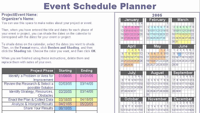 Event Project Plan Template Unique Timeline Template Word