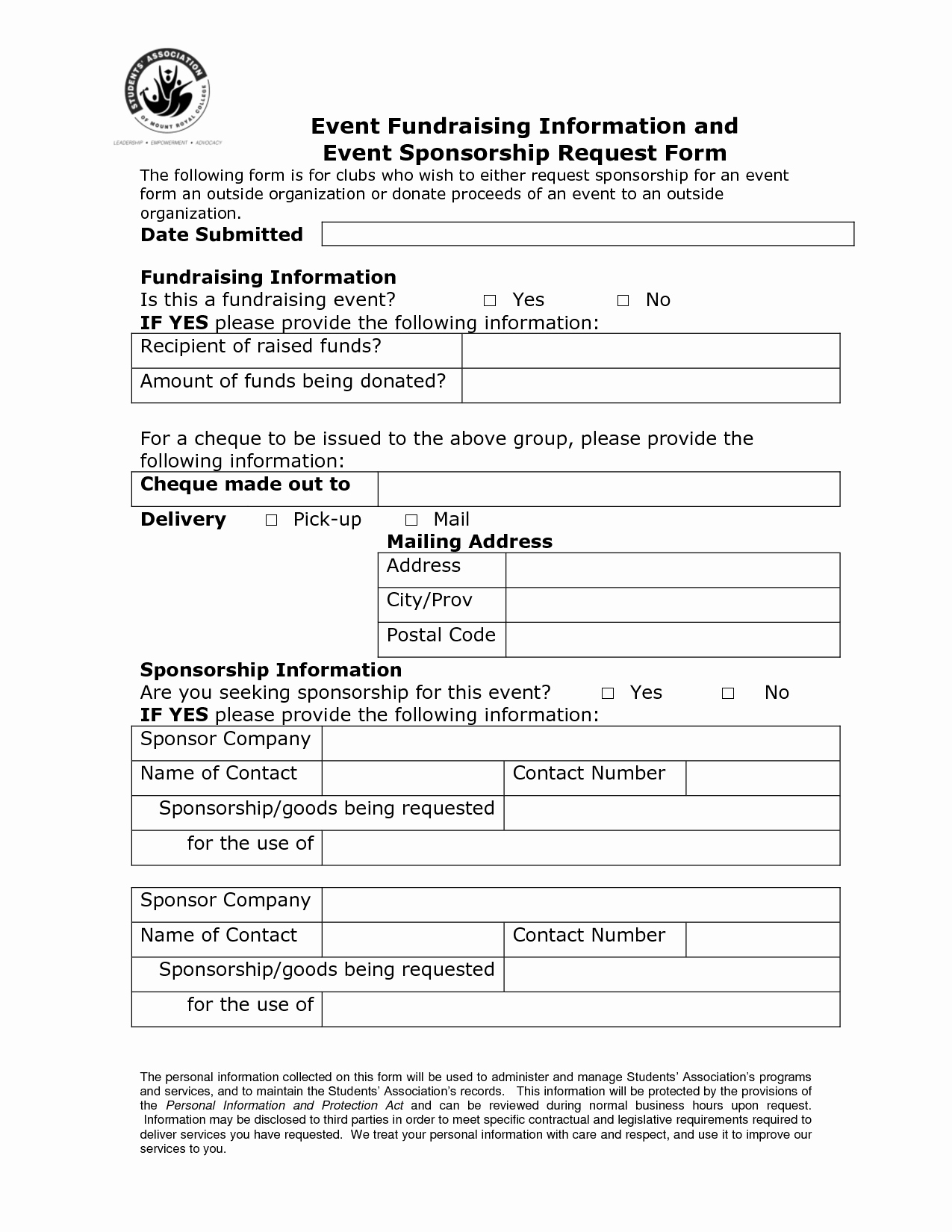Event Sponsorship form Template Awesome Best S Of event Sponsorship form Template Corporate