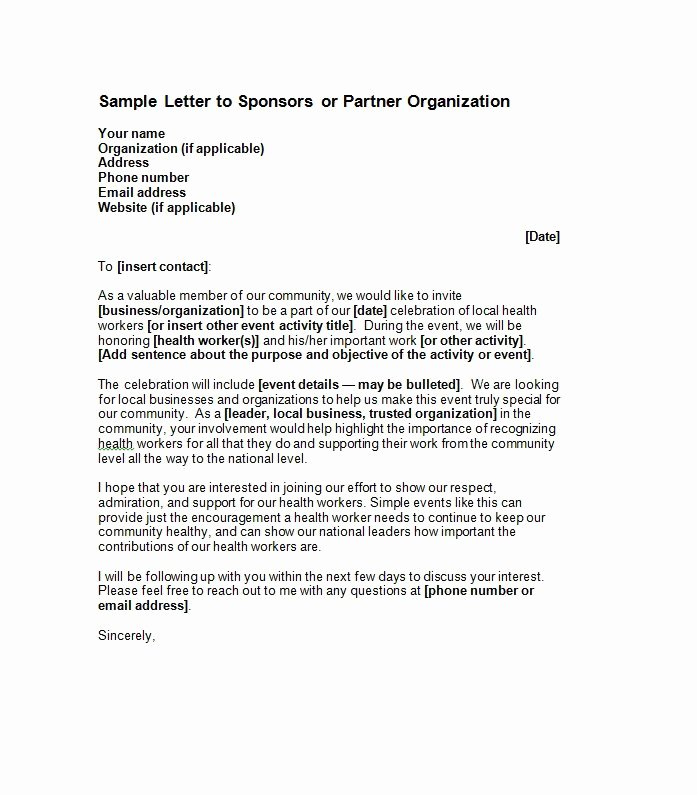 Event Sponsorship Proposal Template Luxury 40 Sponsorship Letter &amp; Sponsorship Proposal Templates