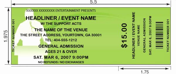Event Ticket Template Word Awesome 14 event Ticket Templates Excel Pdf formats