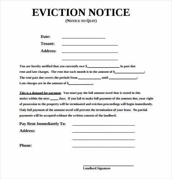 Eviction Notice Florida Template Best Of 43 Eviction Notice Templates Pdf Doc Apple Pages