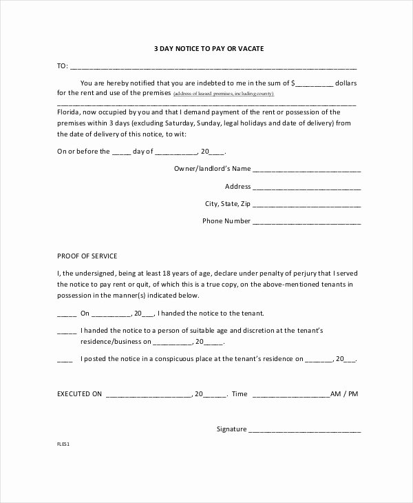 Eviction Notice Florida Template Lovely 10 Printable Eviction Notice forms Pdf Google Docs Ms