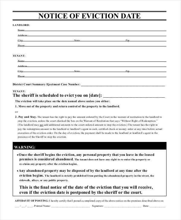Eviction Notice Template California Awesome 10 Printable Eviction Notice forms Pdf Google Docs Ms