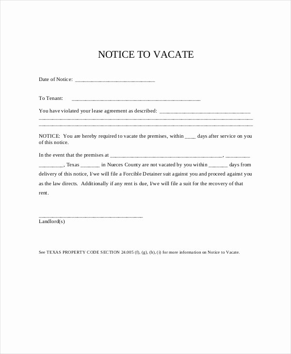 Eviction Notice Template Texas Awesome 10 Printable Eviction Notice forms Pdf Google Docs Ms