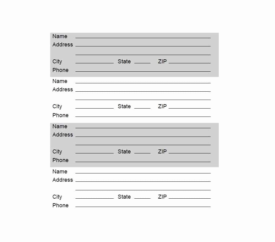 Excel Address Book Template Elegant 40 Printable &amp; Editable Address Book Templates [ Free]