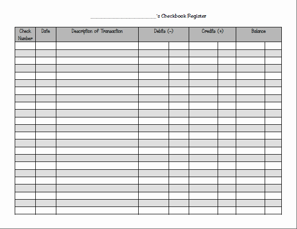 Excel Checkbook Register Template Elegant 9 Excel Checkbook Register Templates Excel Templates