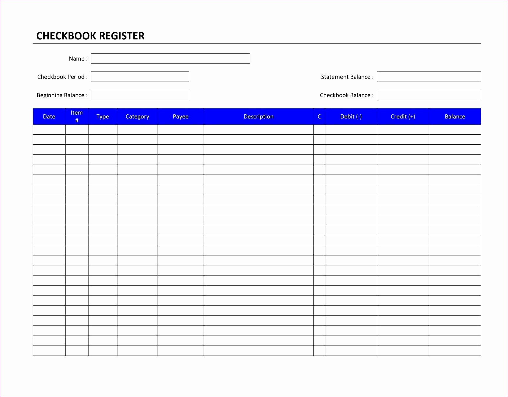 Excel Checkbook Register Template Fresh 10 Ms Excel Checkbook Register Template Exceltemplates