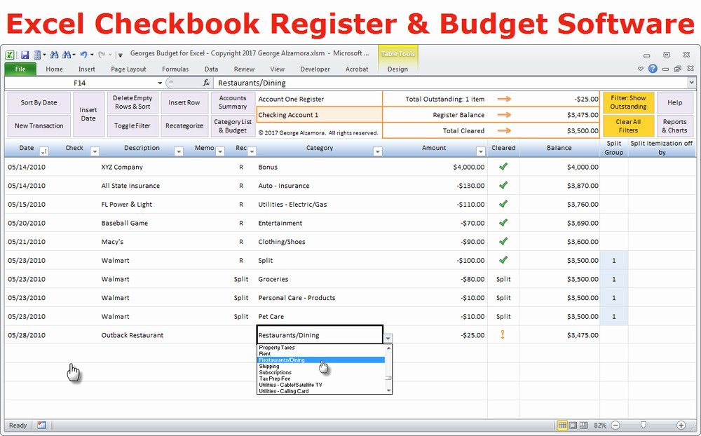 Excel Checkbook Register Template Inspirational Personal Bud Ing software Excel Bud Spreadsheet