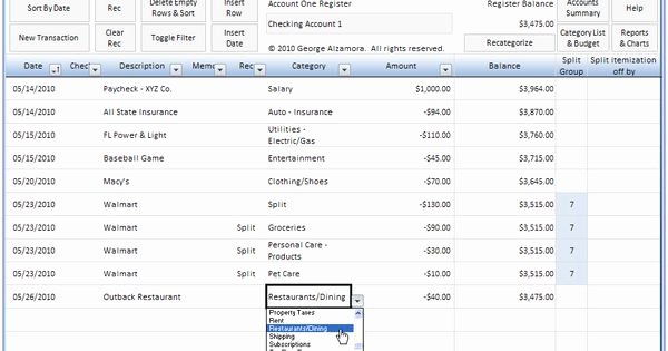 Excel Checkbook Register Template Luxury Georges Bud for Excel V5 0