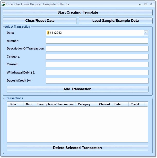 Excel Checkbook Register Template New Excel Checkbook Register Template software Ware