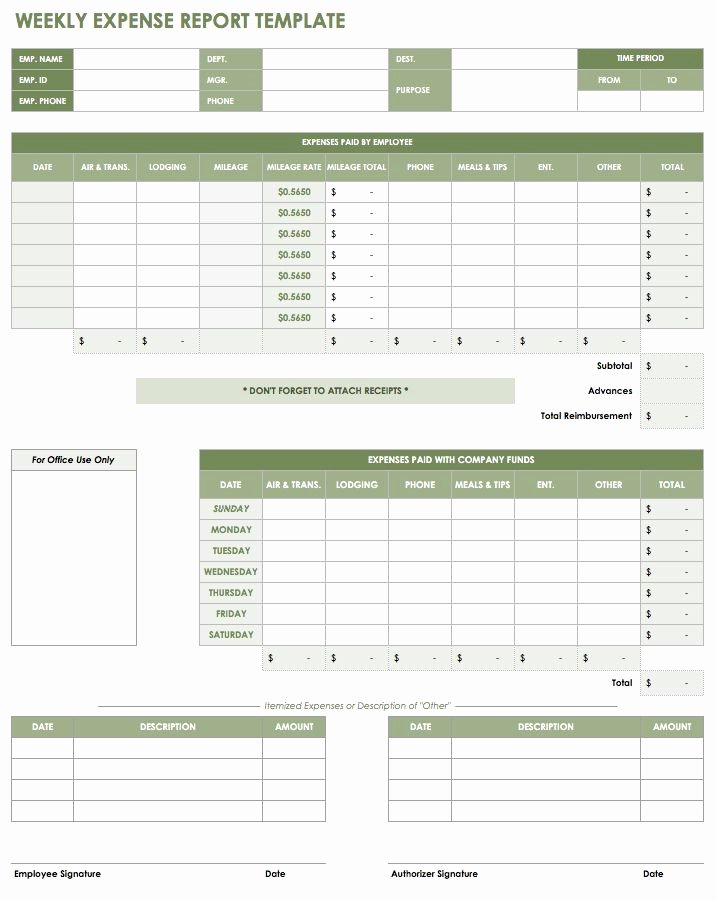 Excel Expense Report Template Beautiful 15 Free Payroll Templates