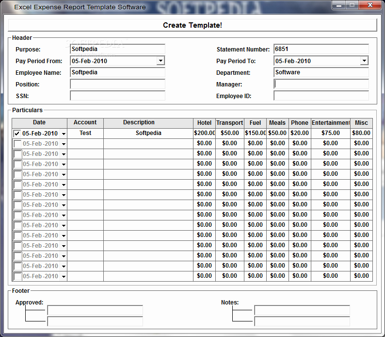 Excel Expense Report Template Unique Excel Expense Report Template software Download