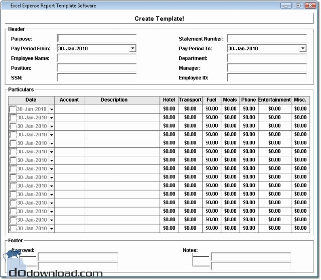 Excel Expense Report Template Unique Expense Report Template 2016