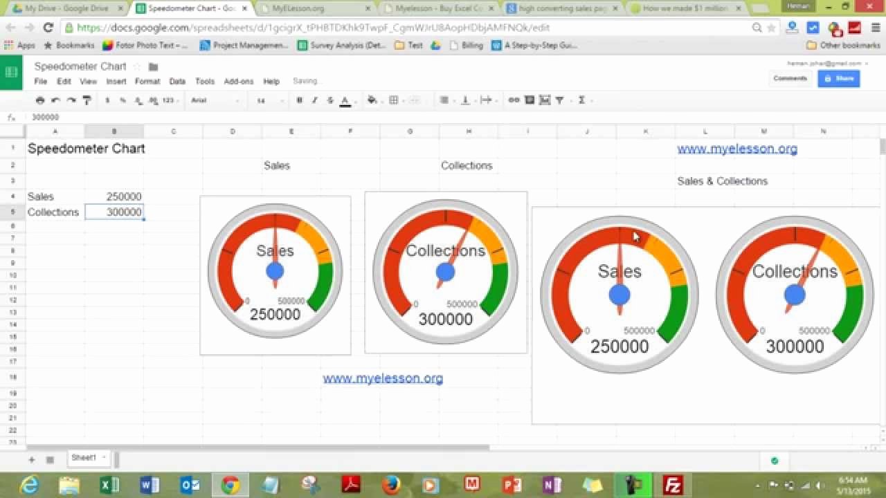 Excel Gauge Chart Template Unique Mis Report Make Speedometer Chart