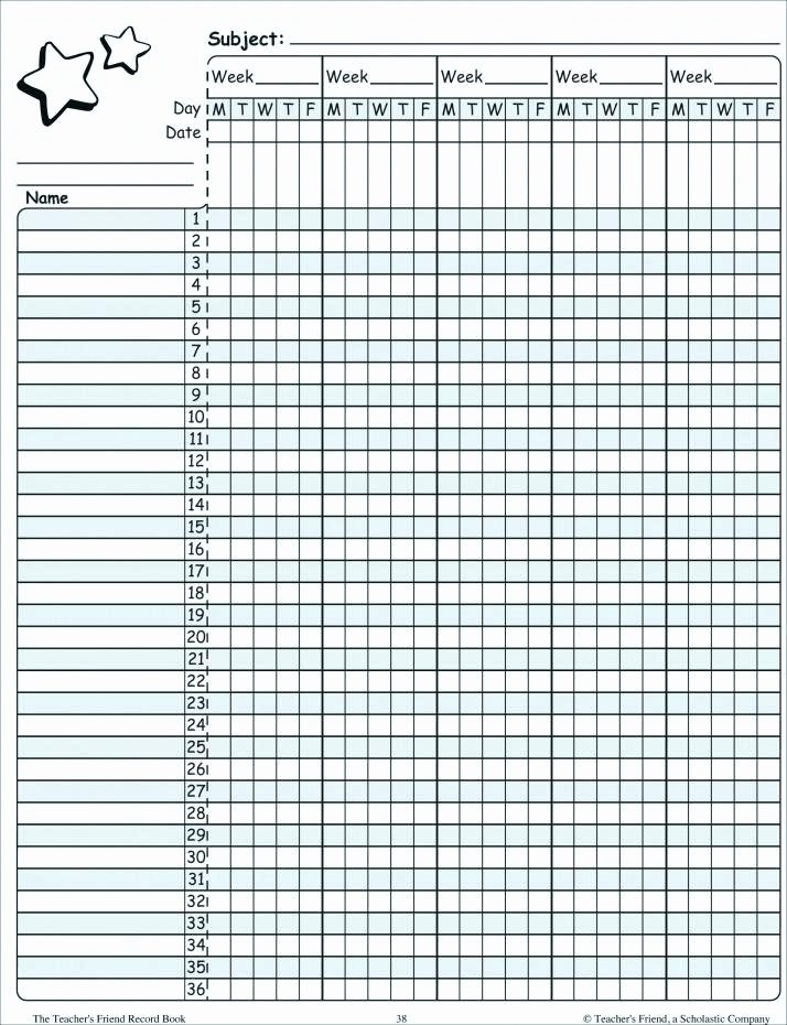 Excel Grade Sheet Template Fresh Printable Teacher Grade Sheet Free Sheets Template Excel