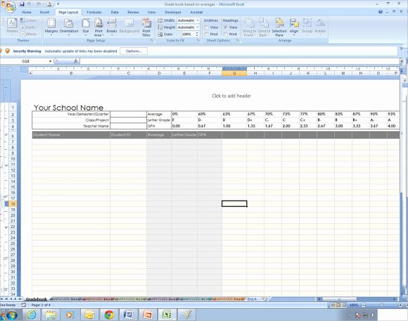 Excel Grade Sheet Template Lovely 5 Grade Book Templates Excel Xlts