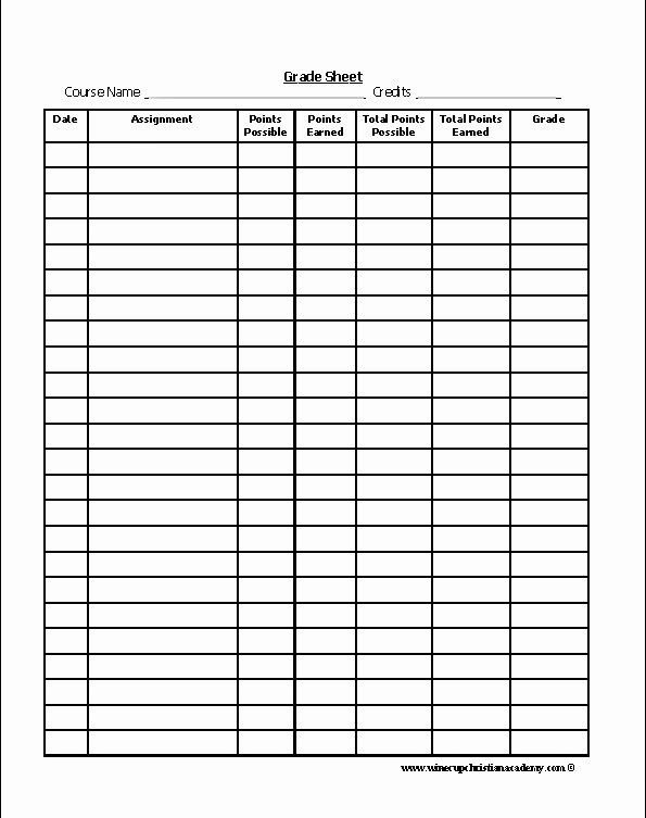 Excel Grade Sheet Template Unique Student Grade Tracker