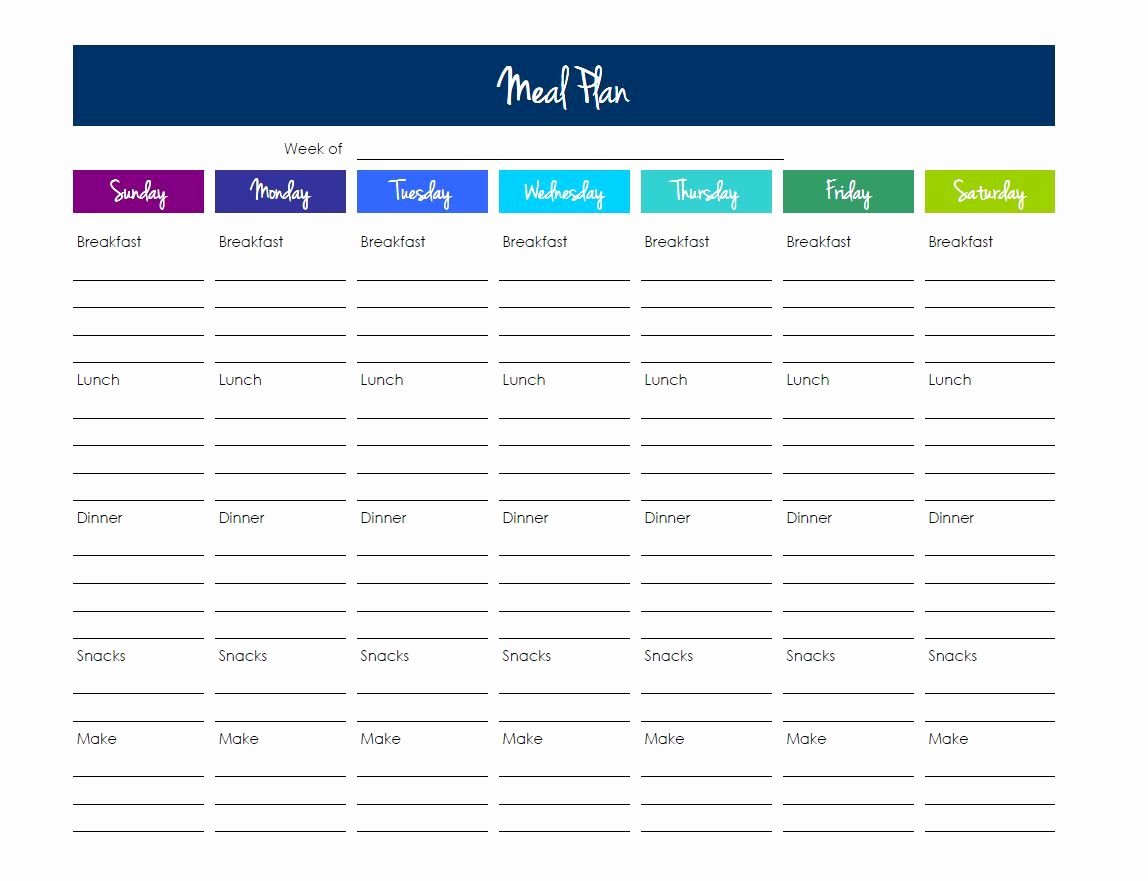 Excel Meal Plan Template Unique Grocery List Template Excel