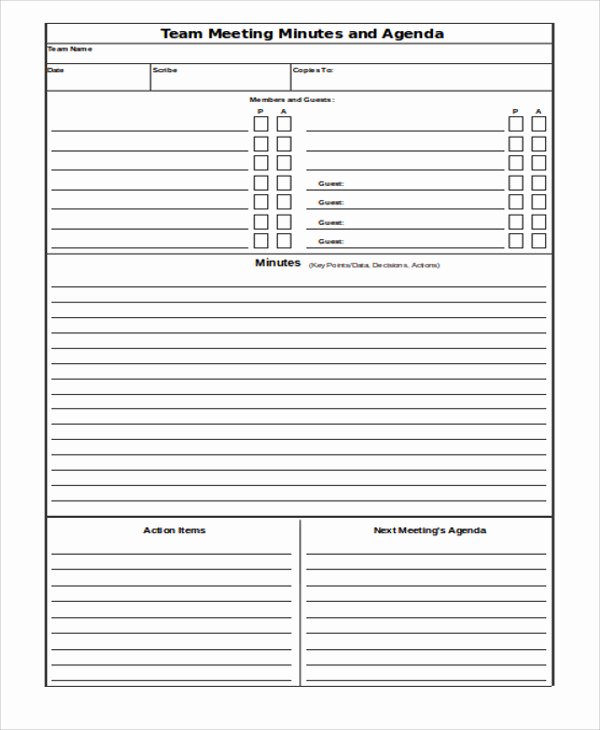 Excel Meeting Minutes Template Lovely 19 Agenda Templates In Excel