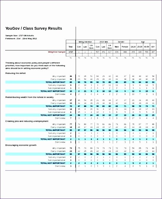 Excel Survey Results Template Awesome Survey Results Excel Template Templates Collections