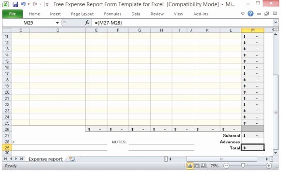 Excel Travel Expense Template Best Of Free Expense Report form Template for Excel